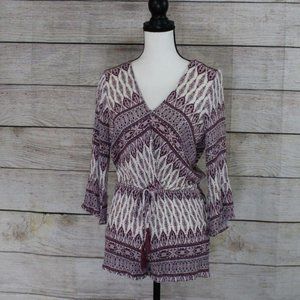 en creme 3/4 sleeve romper